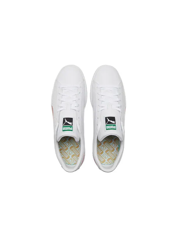 Кроссовки basket classic 21 'white chili oil' Puma — изображение 4 из 4, белый/красный