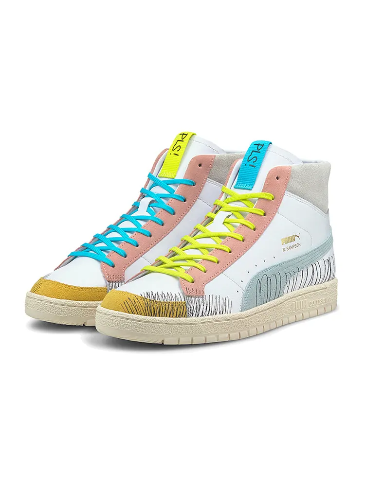 Кеды PUMA Michael Lau x Ralph Sampson 70 Mid 'Scribble' — изображение 3 из 6, белый