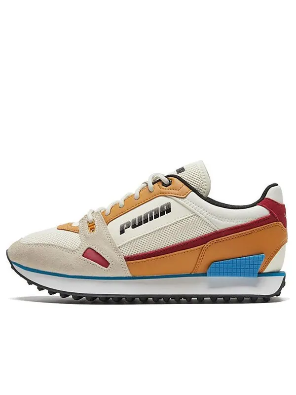 Кроссовки mile rider rf khaki/yellow/white low sneakers Puma — изображение 1 из 4, хаки/белый/желтый/синий