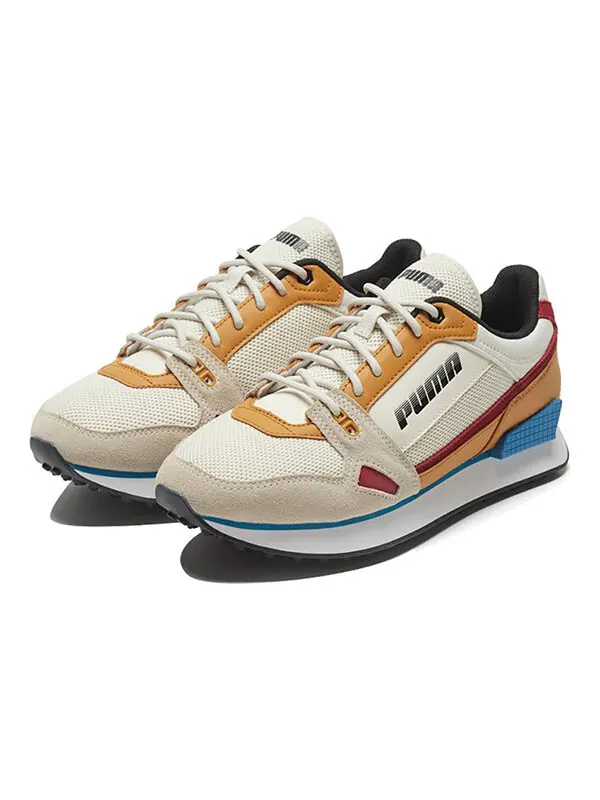 Кроссовки mile rider rf khaki/yellow/white low sneakers Puma — изображение 3 из 4, хаки/белый/желтый/синий