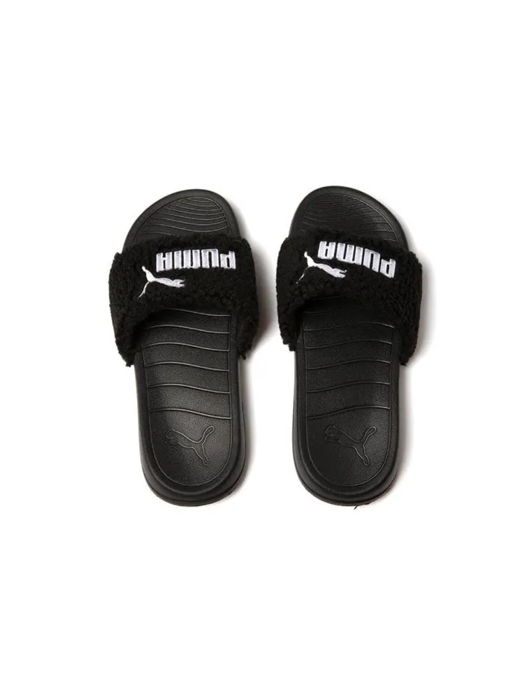 Шлепанцы PUMA Popcat 20 Fleece Slippers Black — изображение 3 из 5, черный