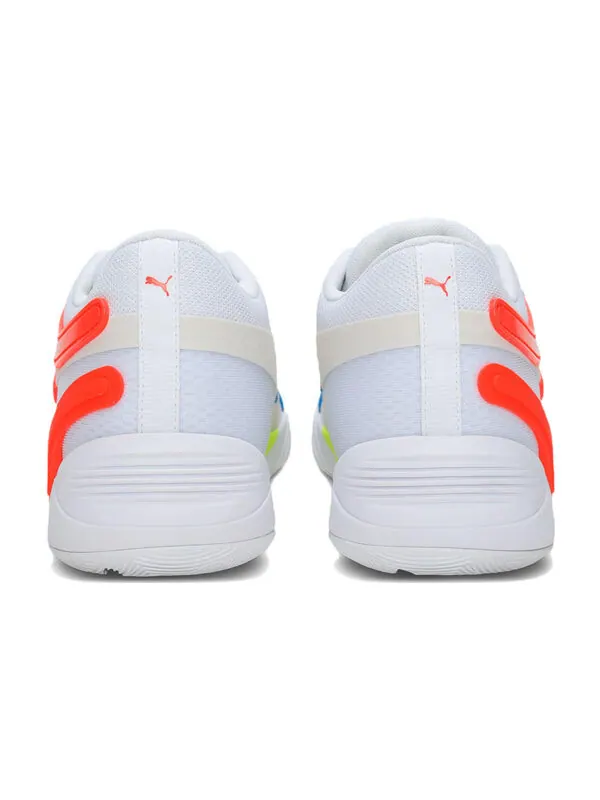 Кроссовки trc blaze court 'white cherry tomato' Puma — изображение 4 из 4, белый/синий/оранжевый
