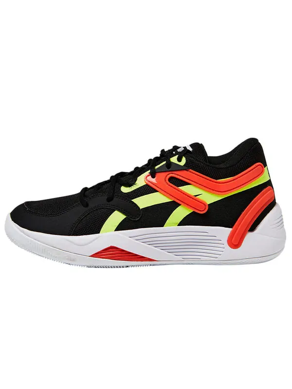 Кроссовки trc blaze court 'black cherry tomato' Puma — изображение 2 из 4, черный/оранжевый/зеленый