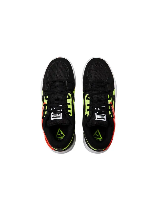 Кроссовки trc blaze court 'black cherry tomato' Puma — изображение 4 из 4, черный/оранжевый/зеленый