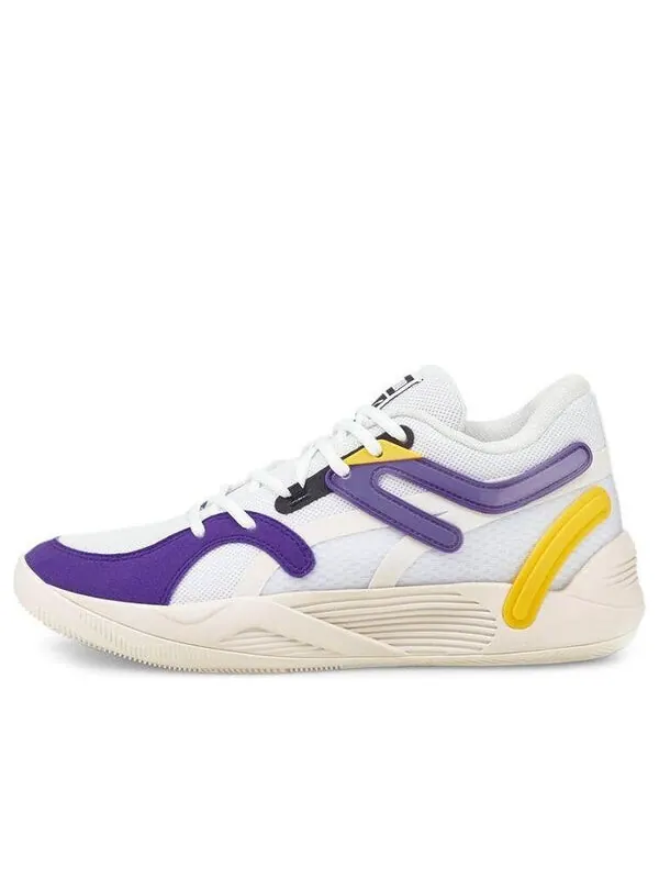 Кроссовки trc blaze court 'white spectra yellow' Puma — изображение 1 из 4, белый/фиолетовый/желтый