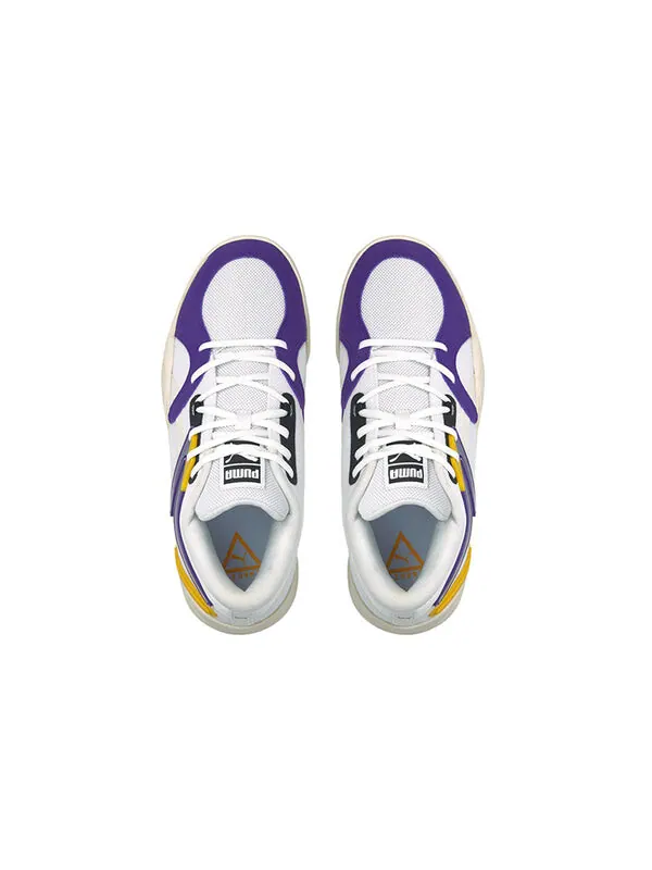 Кроссовки trc blaze court 'white spectra yellow' Puma — изображение 3 из 4, белый/фиолетовый/желтый