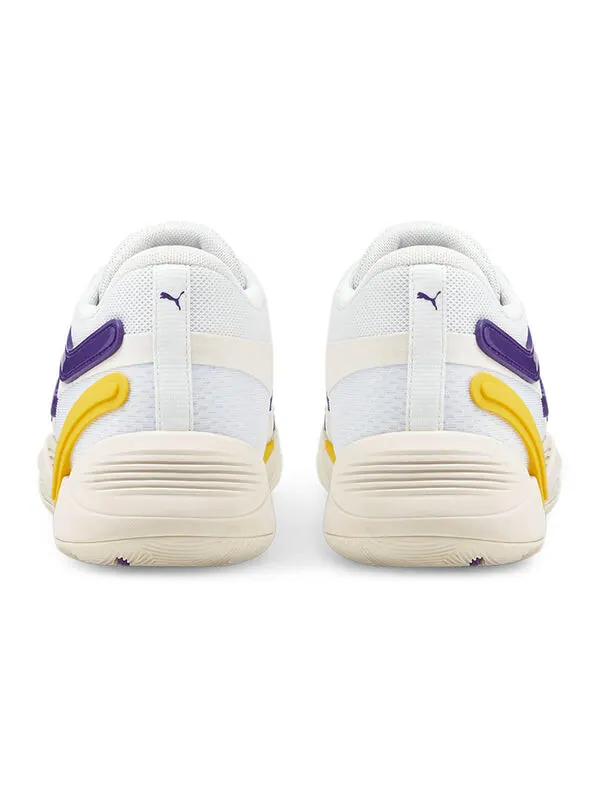 Кроссовки trc blaze court 'white spectra yellow' Puma — изображение 4 из 4, белый/фиолетовый/желтый