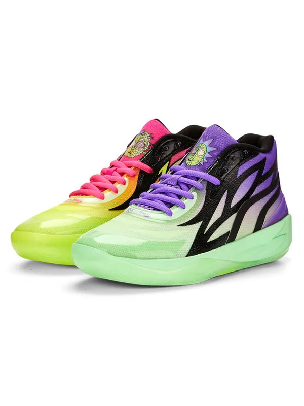 Кроссовки mb.02 lamelo ball x rick and morty 'adventures' Puma — изображение 4 из 4, желтый/зеленый