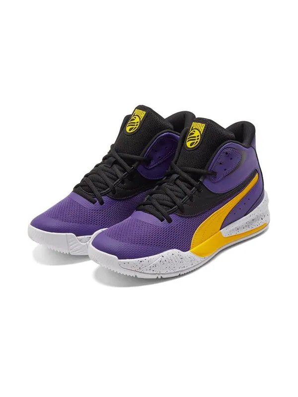 Кроссовки triple mid splatter 'prism violet spectra yellow' Puma — изображение 3 из 4, фиолетовый/желтый/белый