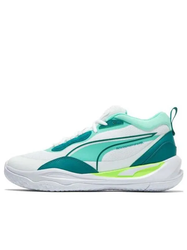 Кроссовки playmaker pro mid 'white teal' Puma — изображение 1 из 4, белый/зеленый
