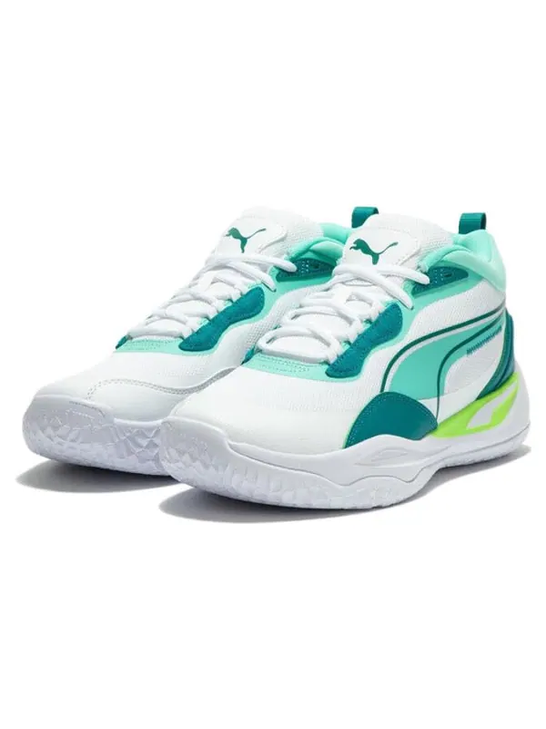 Кроссовки playmaker pro mid 'white teal' Puma — изображение 3 из 4, белый/зеленый