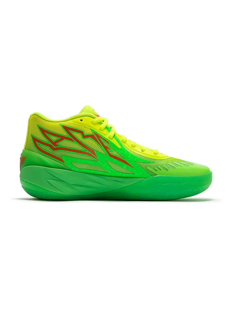 Кроссовки PUMA MB.02 LaMelo Ball x Nickelodeon 'Slime' — изображение 2 из 6, зеленый