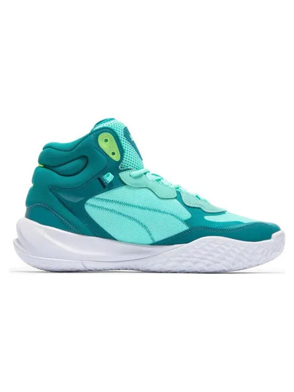 Кроссовки playmaker pro mid 'teal' Puma — изображение 2 из 4, зеленый/белый