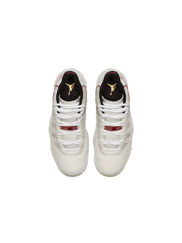 Кроссовки 11 retro 'platinum tint' Air Jordan — изображение 4 из 4, платиновый/красный
