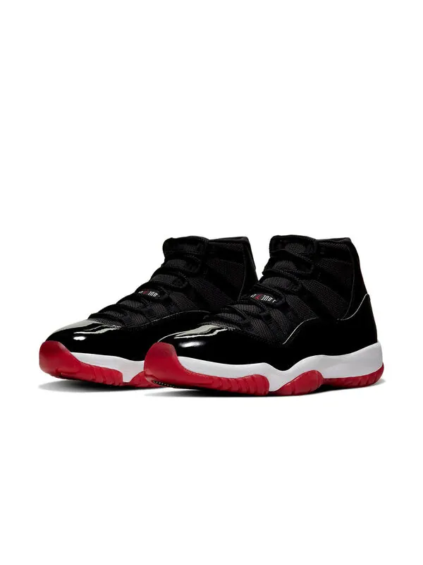 Кроссовки 11 retro 'bred' 2019 Air Jordan — изображение 3 из 4, черный/красный-белый