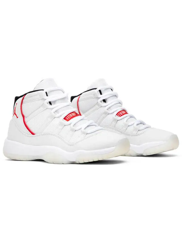 Кроссовки 11 retro 'platinum tint' Air Jordan — изображение 3 из 4, платиновый/красный