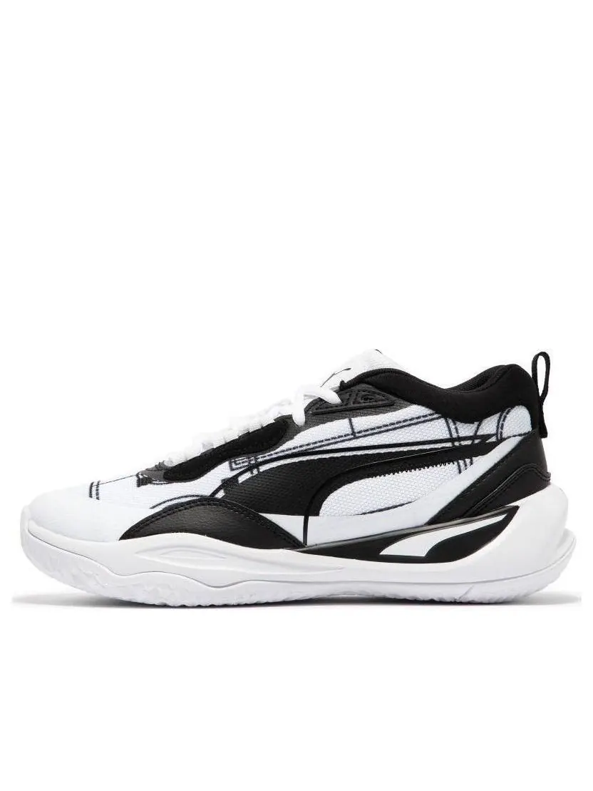 Кроссовки PUMA Playmaker Pro Courtside 'Black White' — изображение 1 из 6, белый