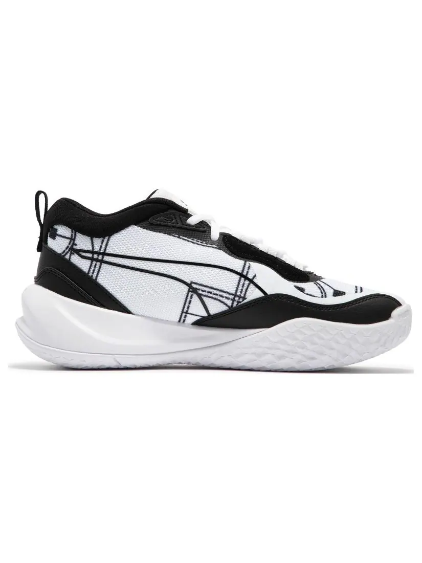 Кроссовки PUMA Playmaker Pro Courtside 'Black White' — изображение 2 из 6, белый