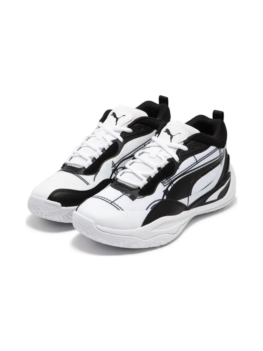 Кроссовки PUMA Playmaker Pro Courtside 'Black White' — изображение 3 из 6, белый
