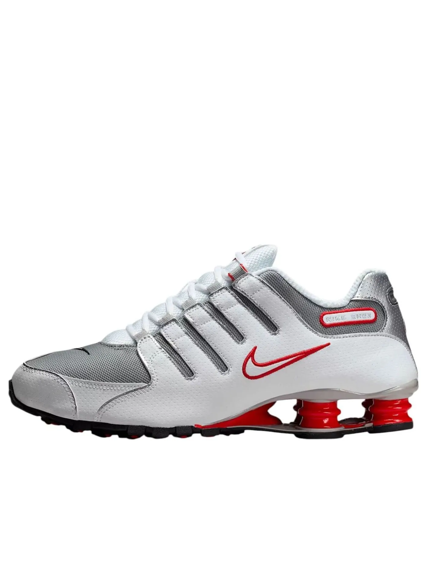 Кроссовки Nike Shox NZ 'White Sport Red Cool Grey' — изображение 1 из 6, серый