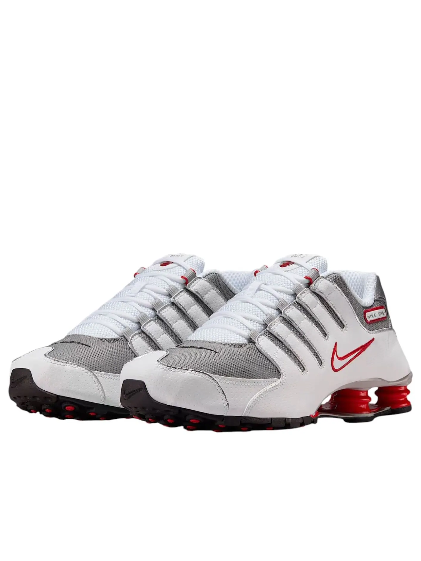 Кроссовки Nike Shox NZ 'White Sport Red Cool Grey' — изображение 3 из 6, серый