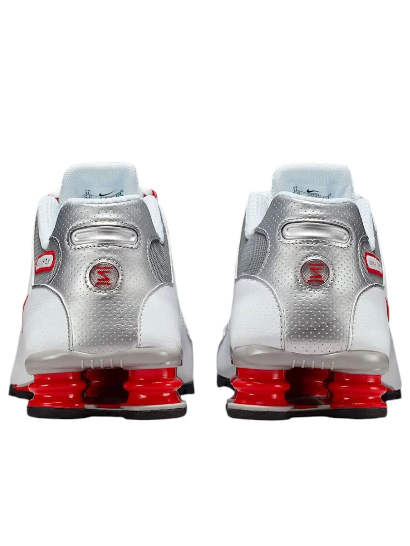 Кроссовки Nike Shox NZ 'White Sport Red Cool Grey' — изображение 4 из 6, серый
