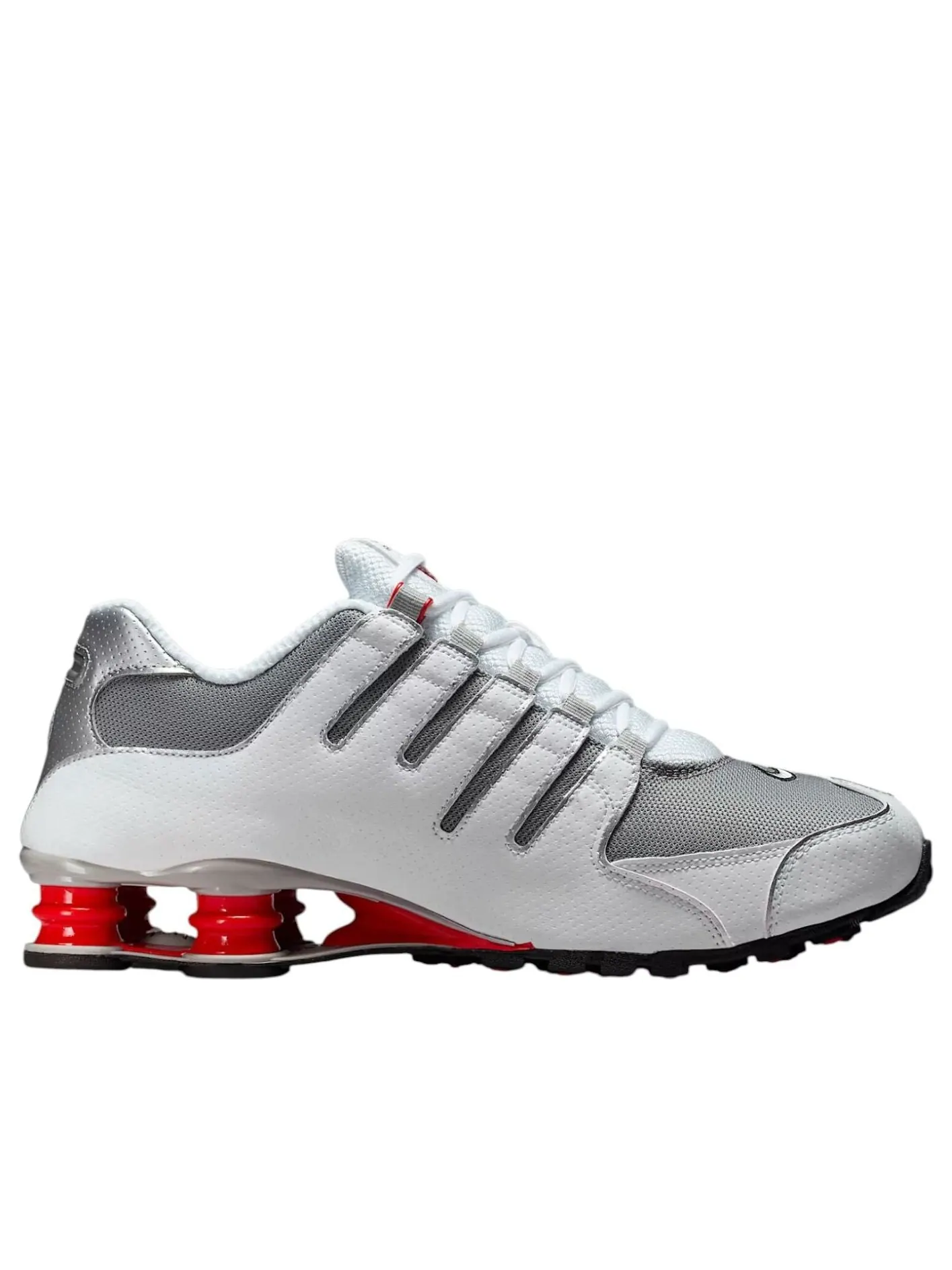 Кроссовки Nike Shox NZ 'White Sport Red Cool Grey' — изображение 6 из 6, серый