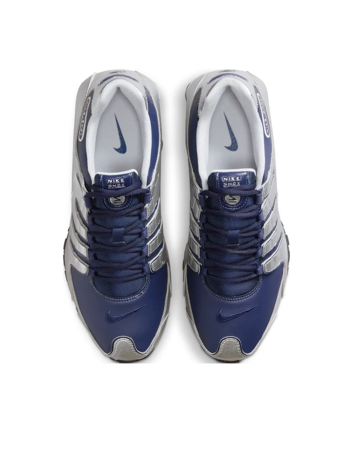 Кроссовки Nike Shox NZ 'Metallic Silver' — изображение 4 из 6, серебряный