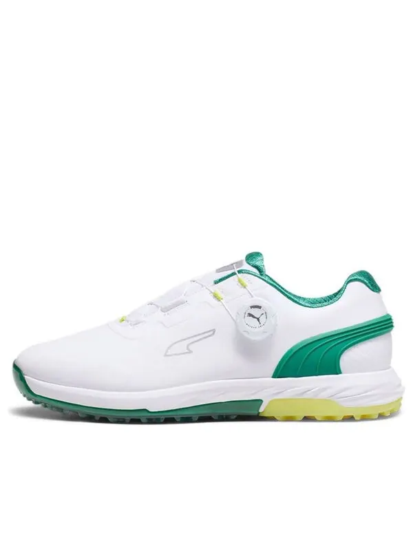 Кроссовки alphacat nitro disc golf ' white archive green yellow burst' Puma — изображение 1 из 4, белый/зеленый/желтый