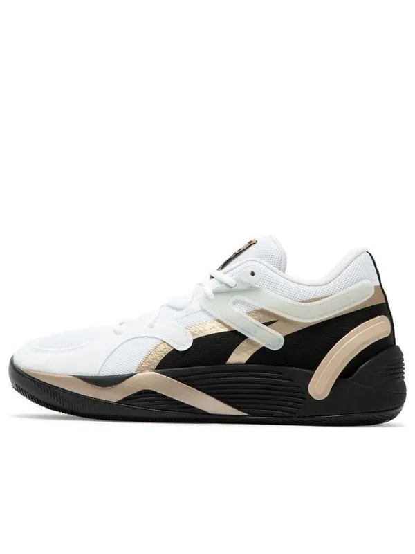 Кроссовки trc blaze court confidential 'white and black' Puma — изображение 1 из 4, белый/черный/золотистый