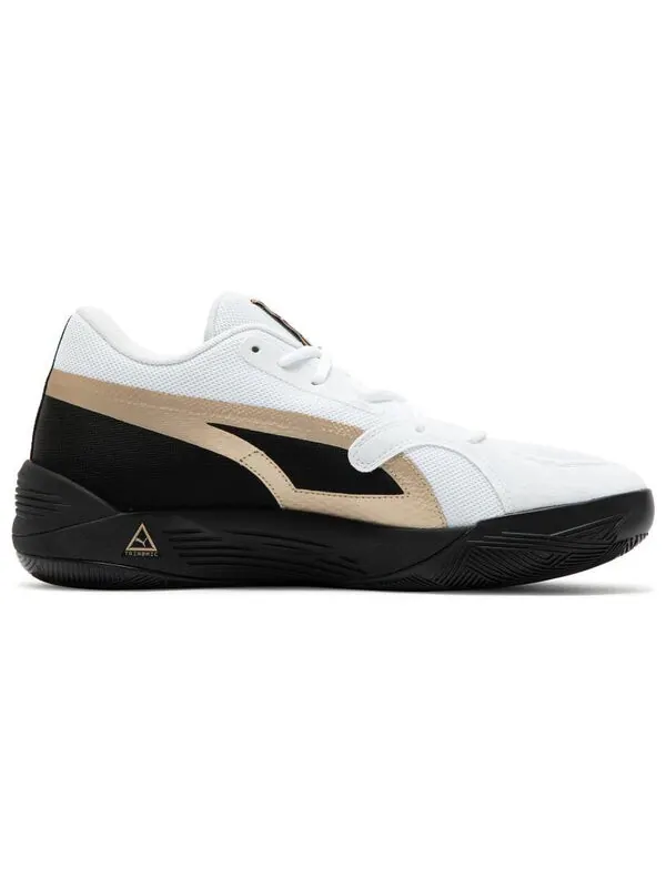 Кроссовки trc blaze court confidential 'white and black' Puma — изображение 2 из 4, белый/черный/золотистый