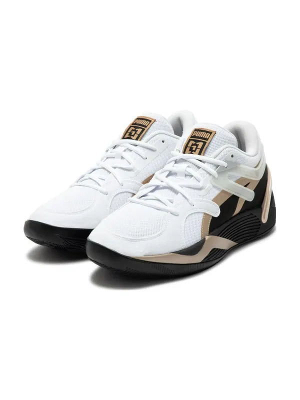Кроссовки trc blaze court confidential 'white and black' Puma — изображение 3 из 4, белый/черный/золотистый