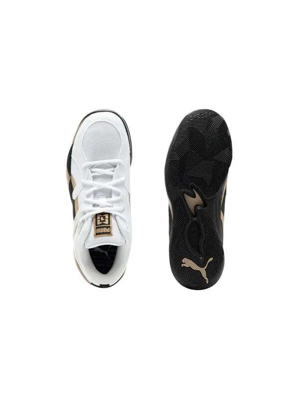 Кроссовки trc blaze court confidential 'white and black' Puma — изображение 4 из 4, белый/черный/золотистый