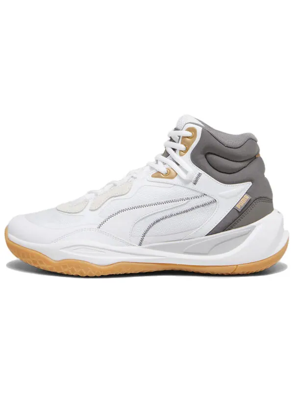 Кроссовки playmaker pro mid trophies 'white grey gold' Puma — изображение 2 из 4, серый//золотистый