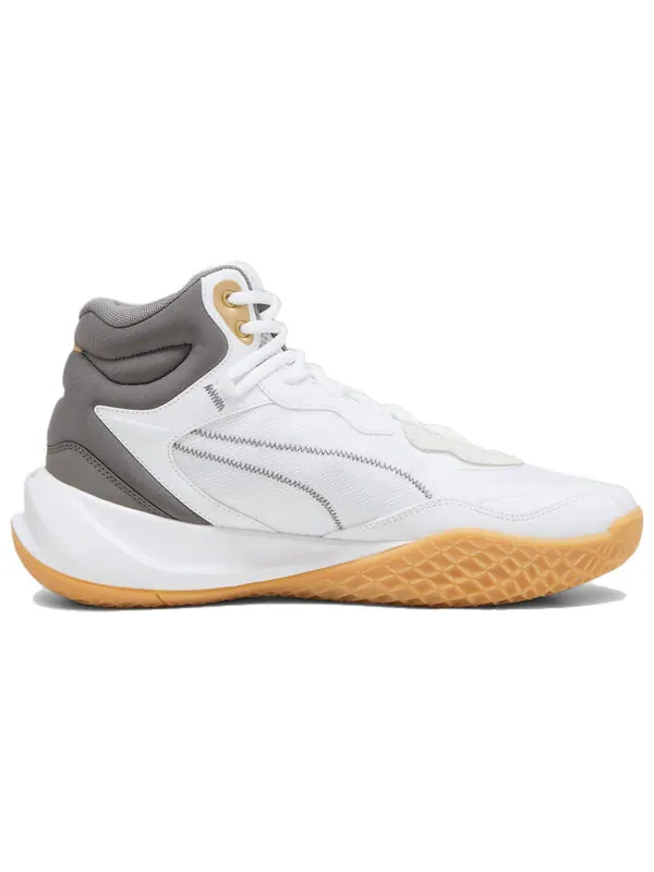 Кроссовки playmaker pro mid trophies 'white grey gold' Puma — изображение 3 из 4, серый//золотистый