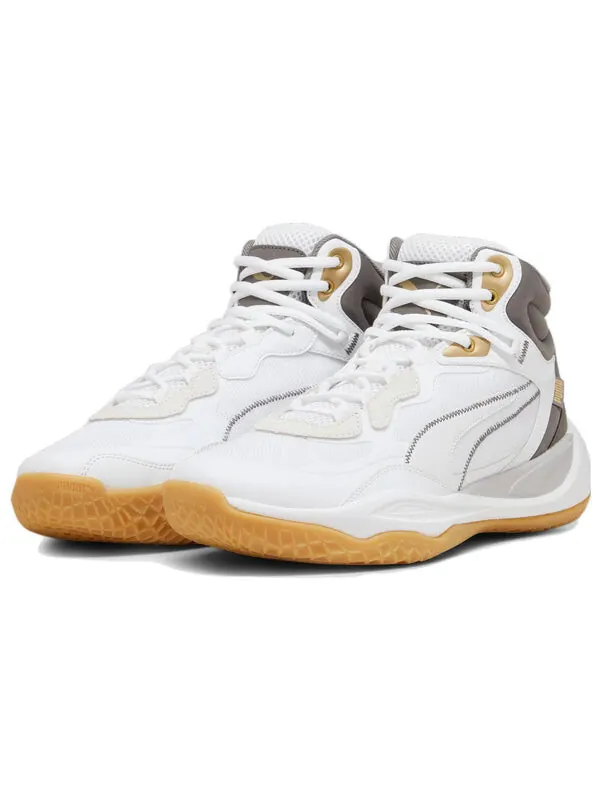 Кроссовки playmaker pro mid trophies 'white grey gold' Puma — изображение 4 из 4, серый//золотистый