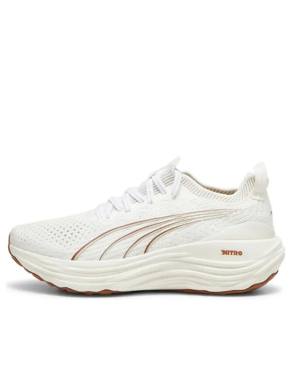 Кроссовки foreverrun nitro knit 'warm white teak' Puma — изображение 1 из 4, белый