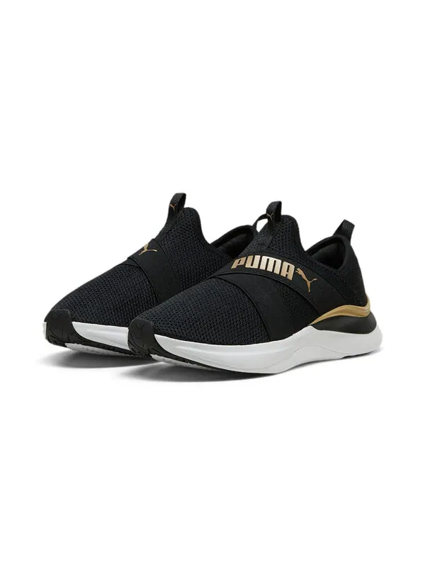 Кроссовки softride harmony slip-on 'black gold' Puma — изображение 3 из 4, черный/белый