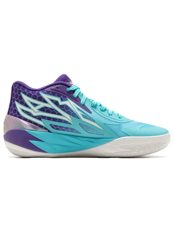 Кроссовки mb.02 low lamelo ball 'queen city hornets' Puma — изображение 2 из 4, фиолетовый/синий
