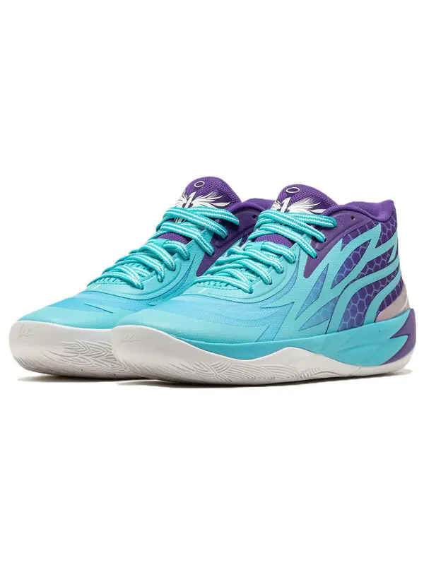 Кроссовки mb.02 low lamelo ball 'queen city hornets' Puma — изображение 3 из 4, фиолетовый/синий