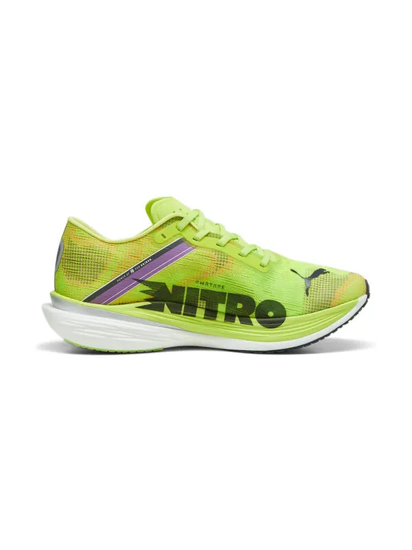 Кроссовки deviate nitro elite 2 ekiden 'neon green' Puma — изображение 2 из 4, неоновый зеленый/белый