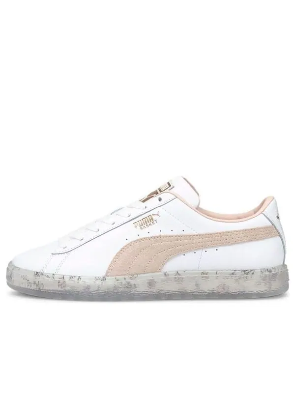 Кроссовки basket 'in bloom - cloud pink' Puma — изображение 1 из 4, белый/розовый