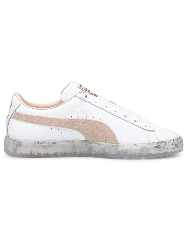Кроссовки basket 'in bloom - cloud pink' Puma — изображение 2 из 4, белый/розовый