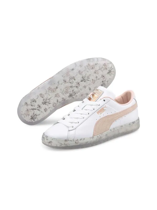 Кроссовки basket 'in bloom - cloud pink' Puma — изображение 3 из 4, белый/розовый