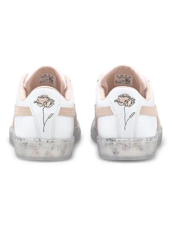 Кроссовки basket 'in bloom - cloud pink' Puma — изображение 4 из 4, белый/розовый