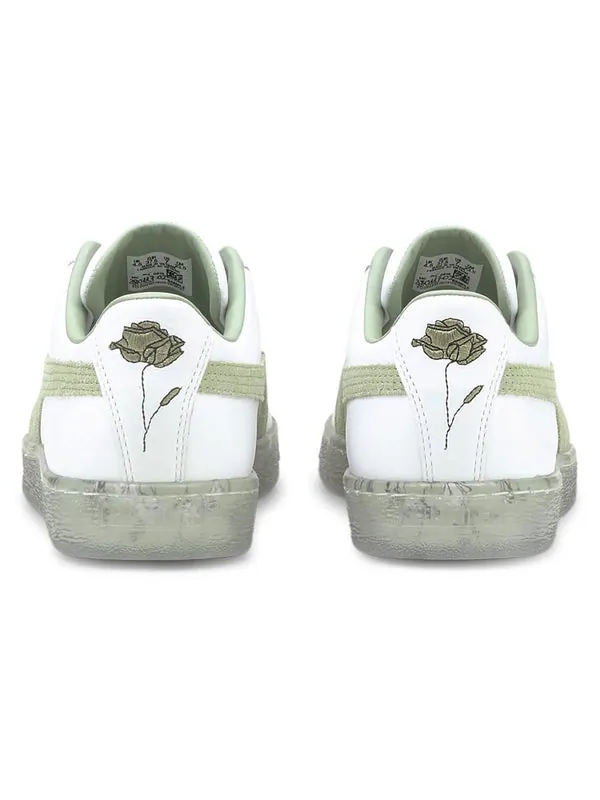 Кроссовки basket 'in bloom - desert sage' Puma — изображение 4 из 4, белый/зеленый