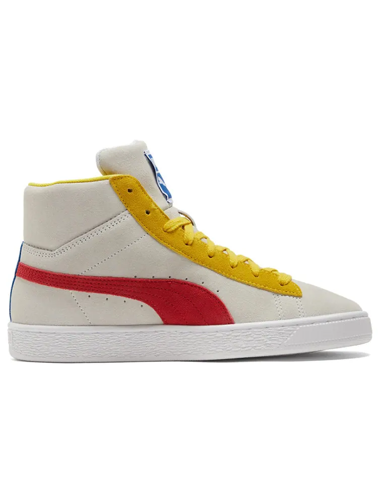 Кеды PUMA Suede Mid 21 'White Red Lemon' — изображение 2 из 5, бежевый