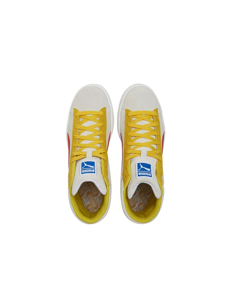 Кеды PUMA Suede Mid 21 'White Red Lemon' — изображение 3 из 5, бежевый