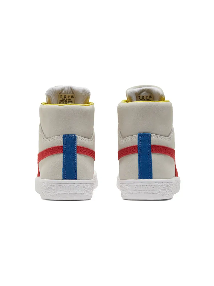 Кеды PUMA Suede Mid 21 'White Red Lemon' — изображение 4 из 5, бежевый