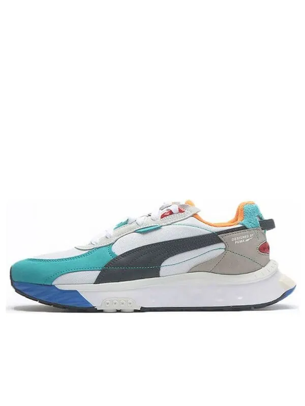 Кроссовки wild rider 'layers - white viridian green' Puma — изображение 1 из 4, черный/зеленый